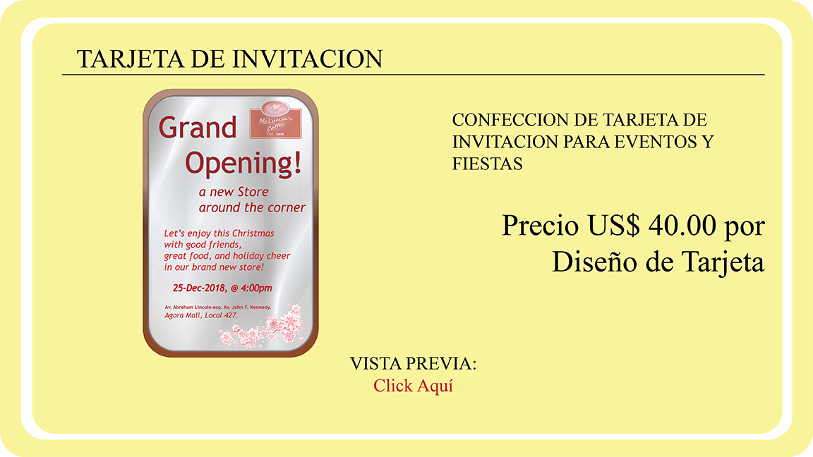 Tarjeta de Invitacion
